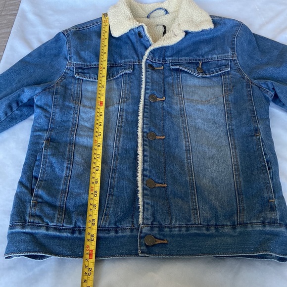 Primark custom painted denim sherpa jacket - Picture 10 of 11